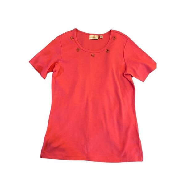 NWOT Quacker factory, pink Crystal embellished detailed T-shirt size XS - Picture 2 of 4